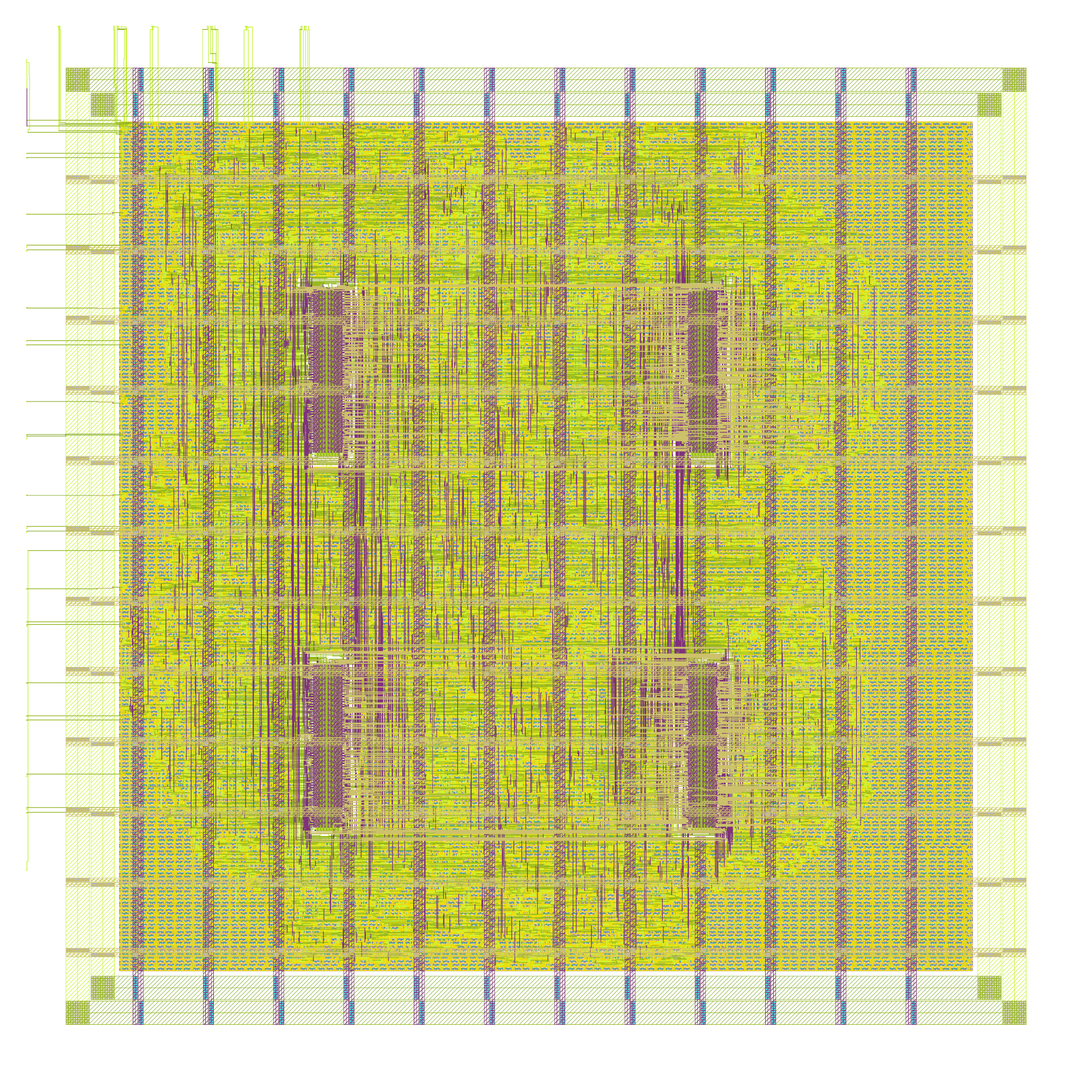 Full chip layout render of the DCIM macro on GF180MCU